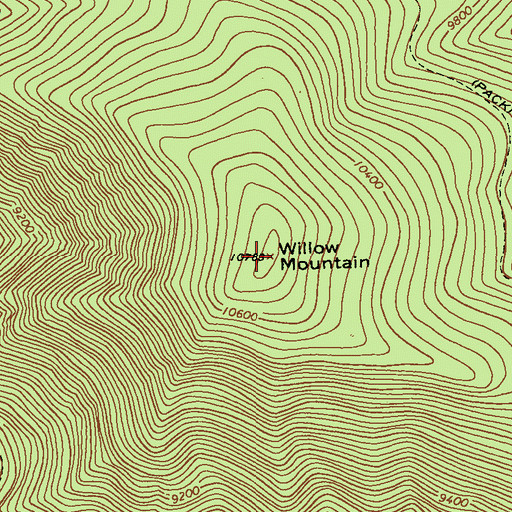 Topographic Map of Willow Mountain, NM