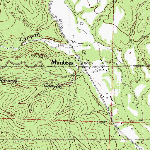 Topographic Map of Georgetown Canyon, NM