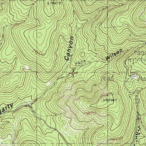 Topographic Map of Wilson Canyon, NM