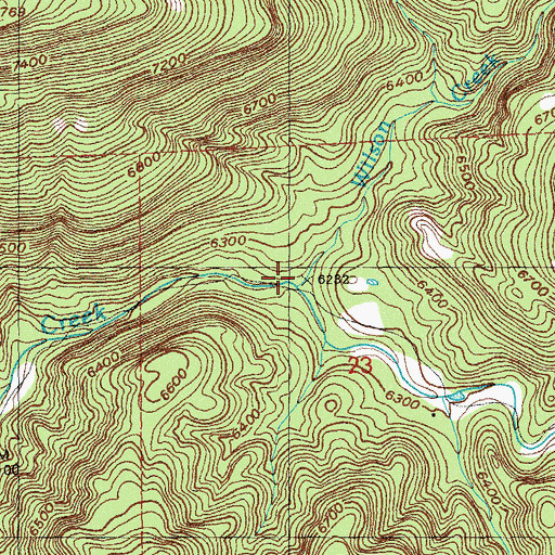 Topographic Map of Wilson Creek, NM