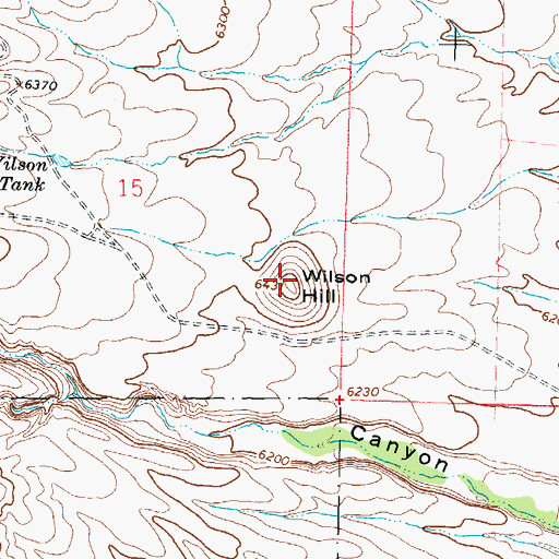 Topographic Map of Wilson Hill, NM