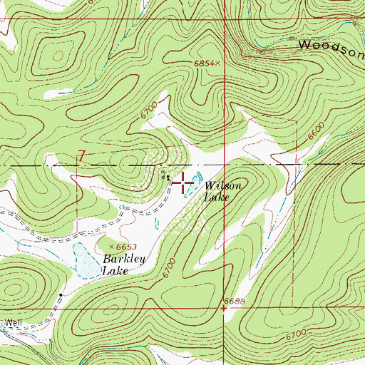 Topographic Map of Wilson Lake, NM
