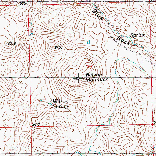 Topographic Map of Wilson Mountain, NM