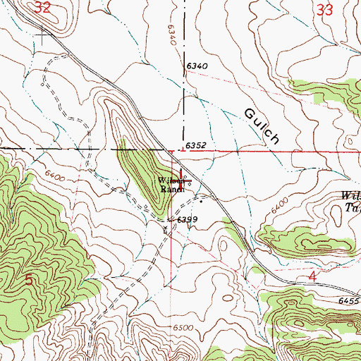 Topographic Map of Wilson Ranch, NM