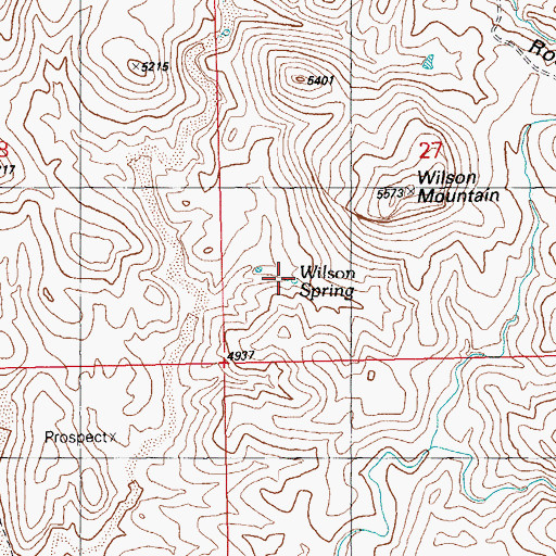 Topographic Map of Wilson Spring, NM