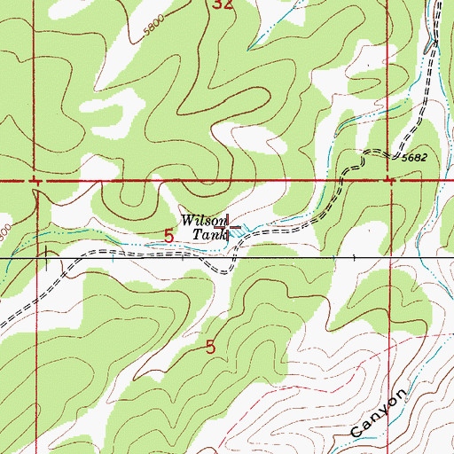 Topographic Map of Wilson Tank, NM