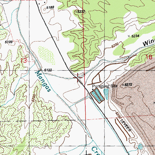 Topographic Map of Wind Canyon, NM
