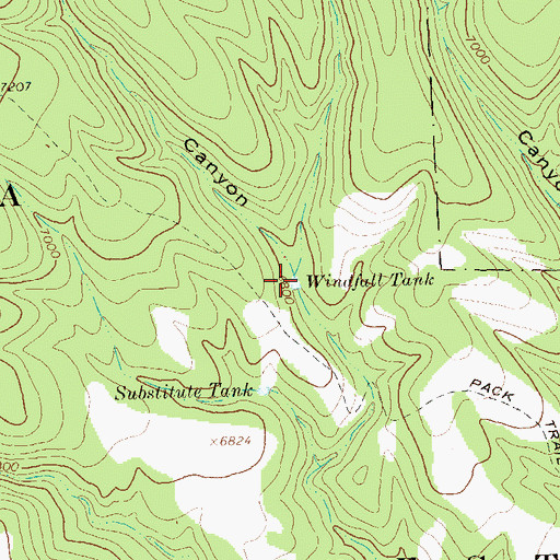 Topographic Map of Windfall Tank, NM