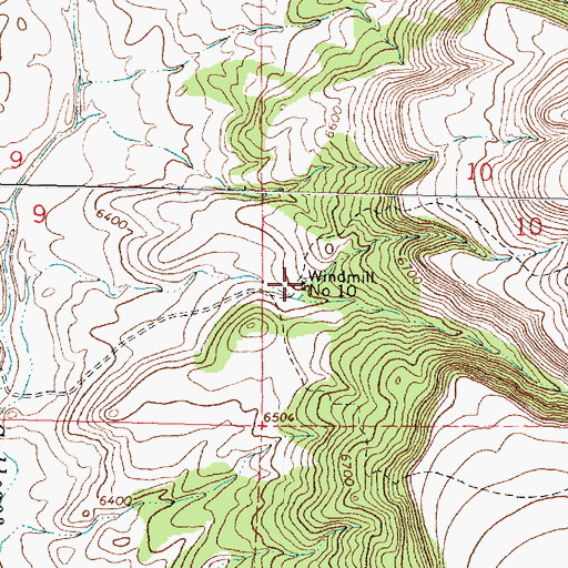 Topographic Map of Windmill Number 10, NM
