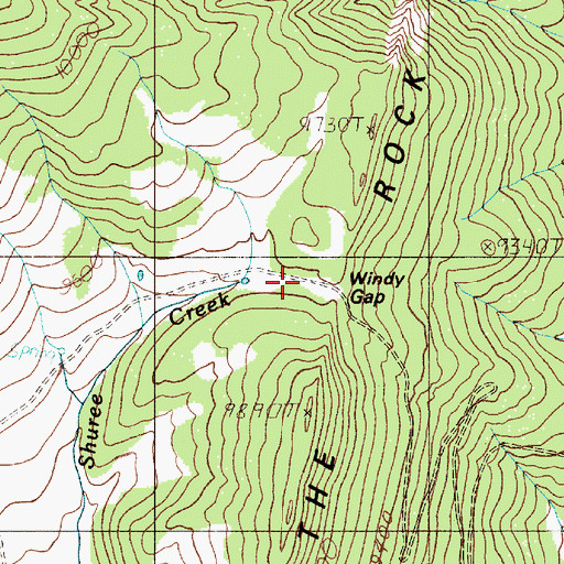 Topographic Map of Windy Gap, NM