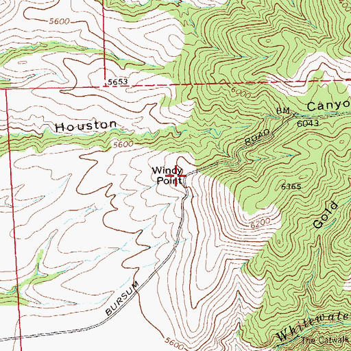 Topographic Map of Windy Point, NM