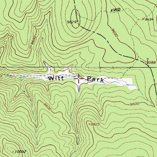 Topographic Map of Witt Park, NM