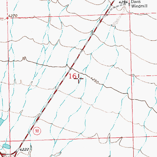 Topographic Map of Wood Canyon, NM