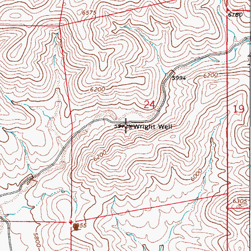 Topographic Map of Wright Well, NM