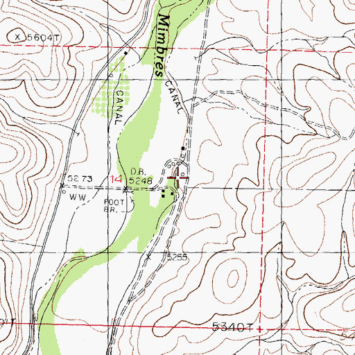 Topographic Map of Y Bar Nan Ranch, NM