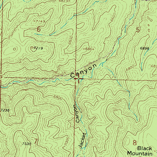 Topographic Map of Yellow Jacket Canyon, NM
