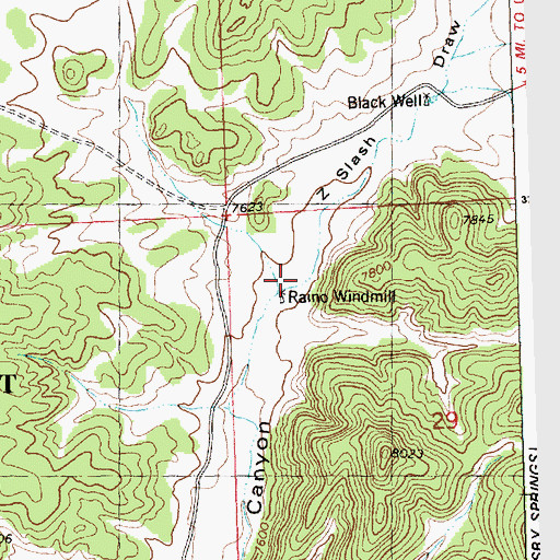 Topographic Map of Z Slash Draw, NM
