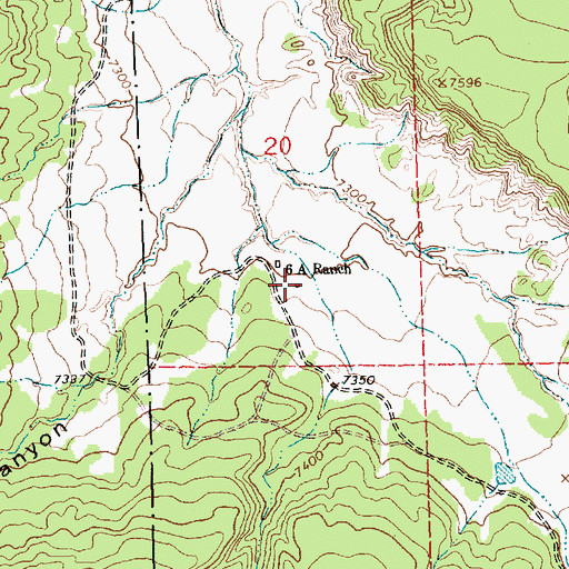 Topographic Map of Six A Ranch, NM