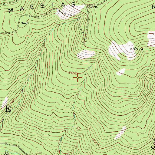 Topographic Map of Cuchillas Peladas, NM