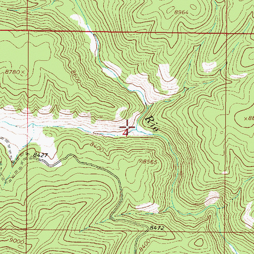 Topographic Map of Caada Escondida, NM