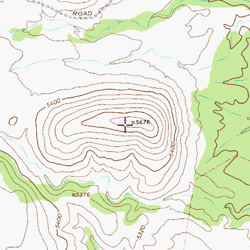 Topographic Map of Round Mountain, NM