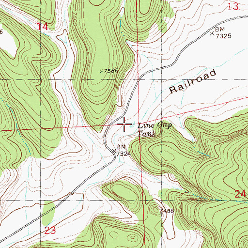 Topographic Map of Valley Tank, NM