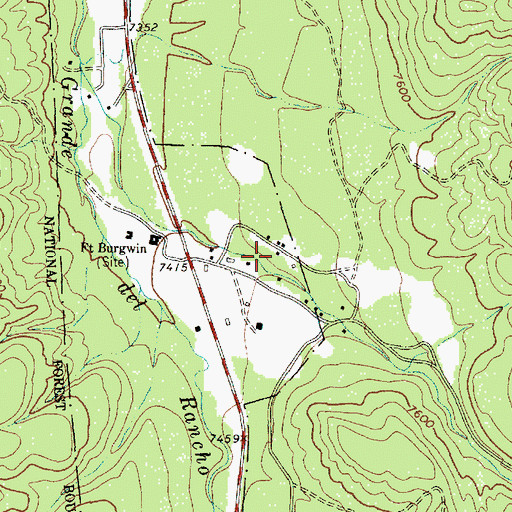 Topographic Map of Pot Creek, NM