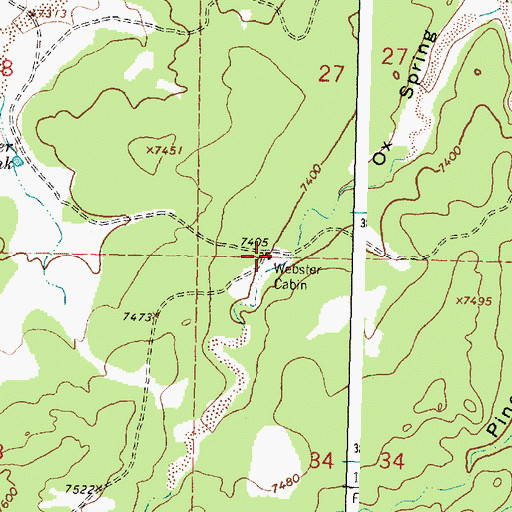 Topographic Map of Webster Place, NM