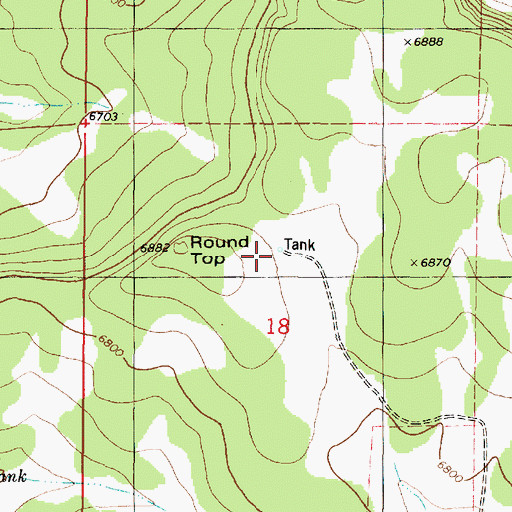 Topographic Map of Du Bois Trick Tank, NM