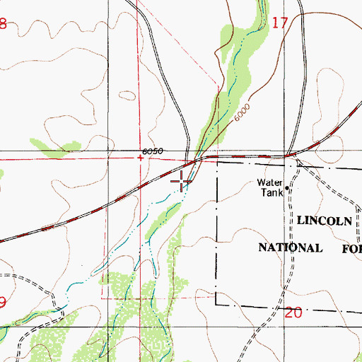 Topographic Map of Ferris Canyon, NM