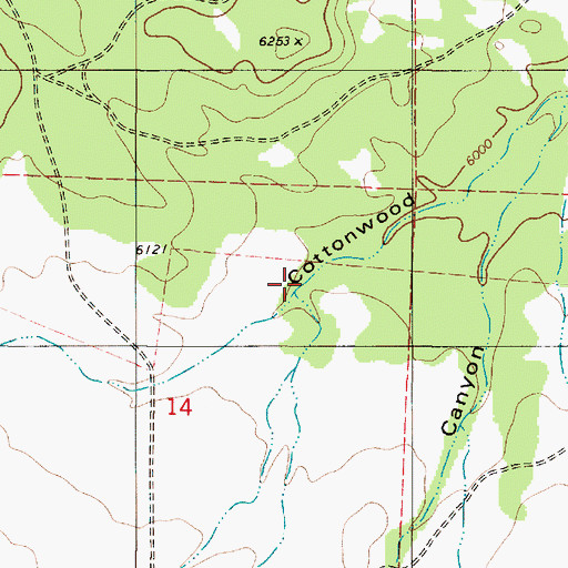 Topographic Map of Merchant Canyon, NM