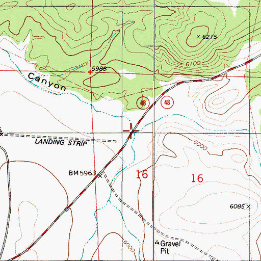 Topographic Map of Las Tablas Canyon, NM