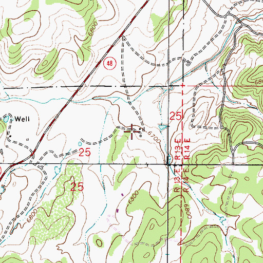 Topographic Map of Ferguson Ranch, NM