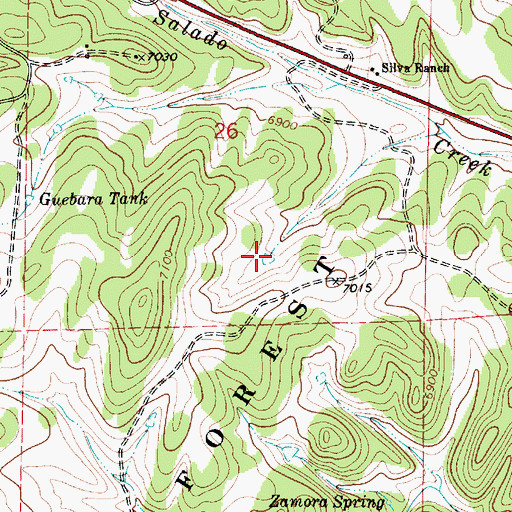 Topographic Map of Jack Robinson Tank, NM