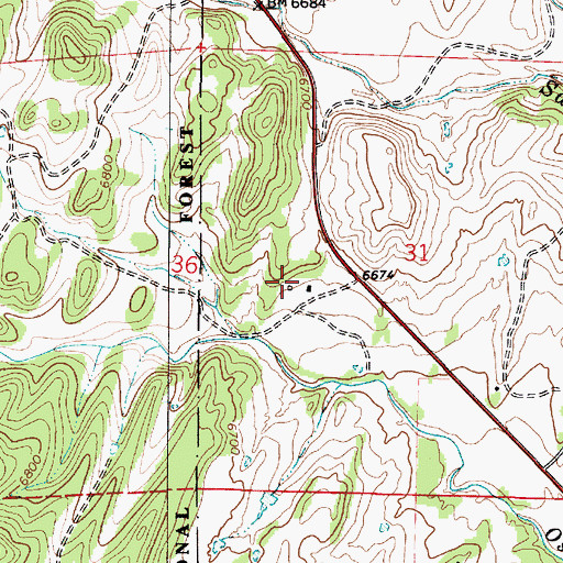 Topographic Map of Robinson Ranch, NM