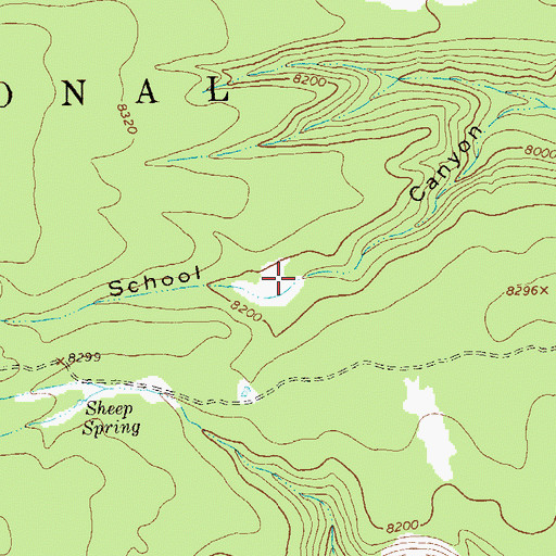 Topographic Map of Teacher Tank, NM