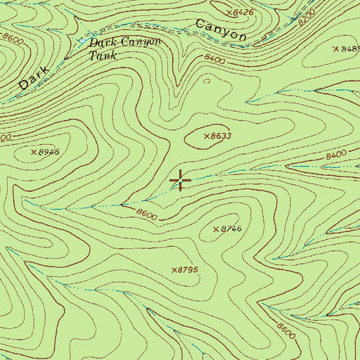 Topographic Map of Rocker Tank, NM