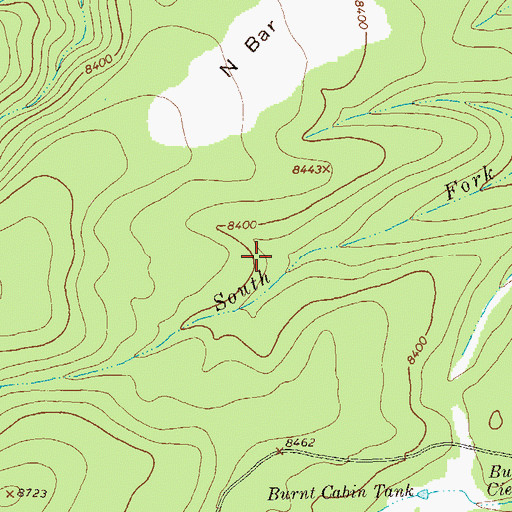 Topographic Map of South Fork Tank, NM