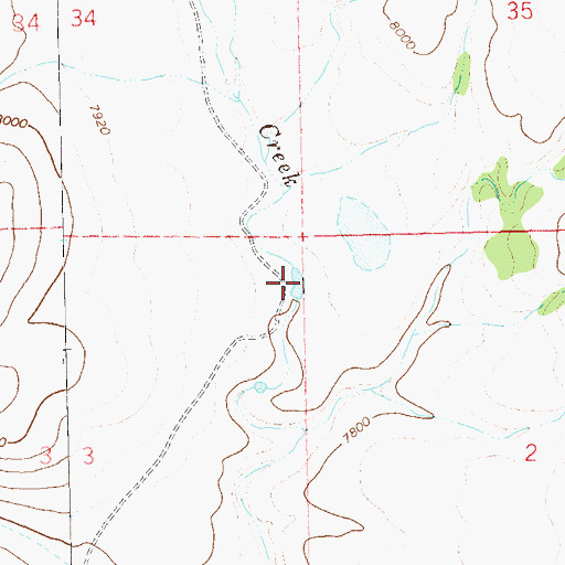 Topographic Map of Middle Canyon Creek Tank, NM