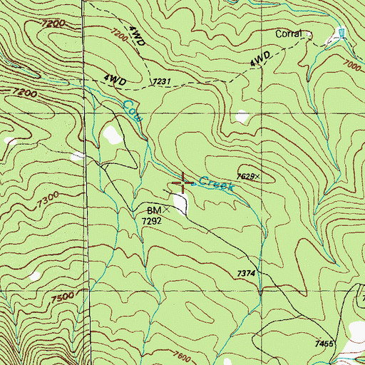 Topographic Map of Slack Sawmill Tank, NM