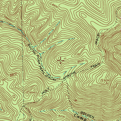 Topographic Map of Rock Spring, NM