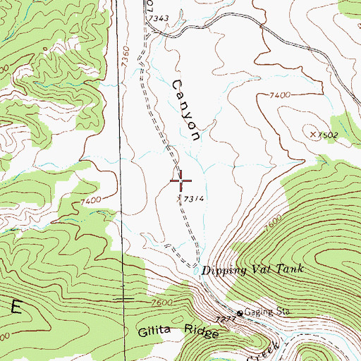 Topographic Map of Snow Lake, NM