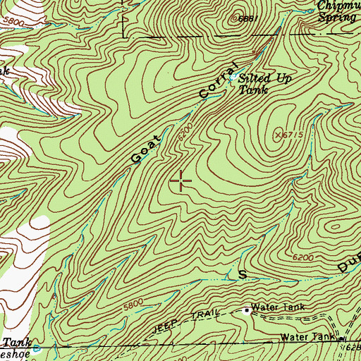 Topographic Map of Sunshine Tank, NM