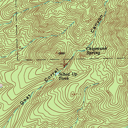 Topographic Map of Goat Spring, NM