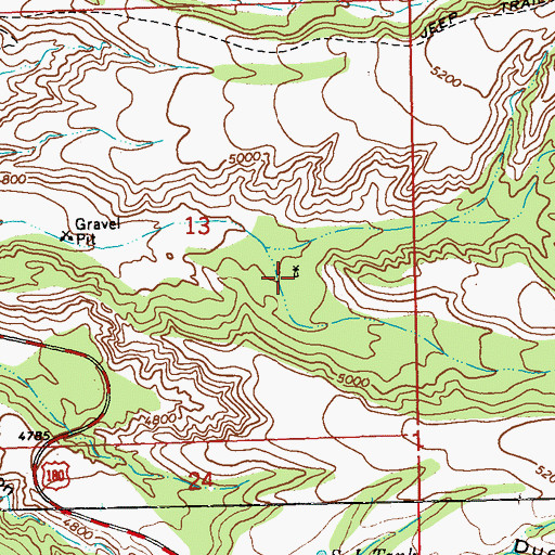 Topographic Map of Red Colt Canyon Well, NM