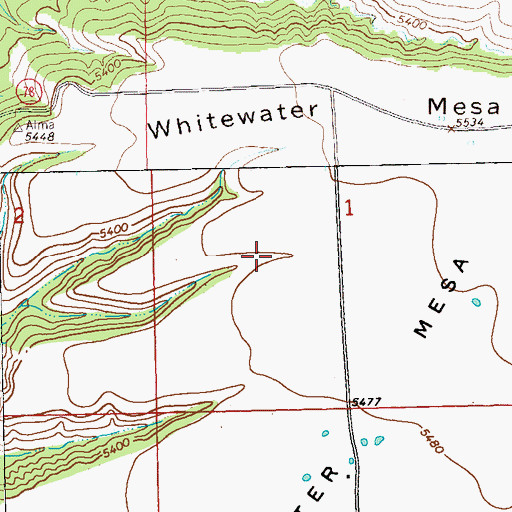 Topographic Map of West Side Tank, NM