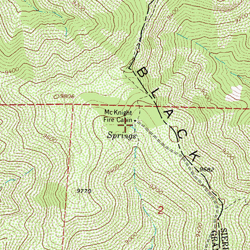 Topographic Map of McKnight Cabin Spring, NM