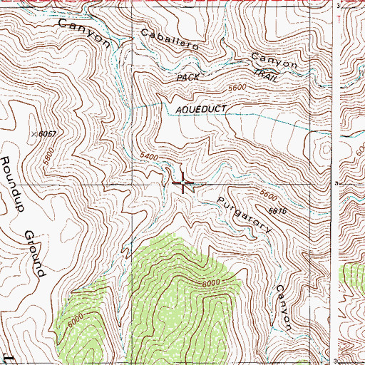 Topographic Map of Purgatory Canyon, NM