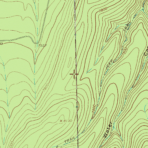 Topographic Map of Rainy Mesa Divide, NM