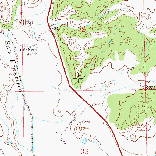Topographic Map of Highway Tank, NM